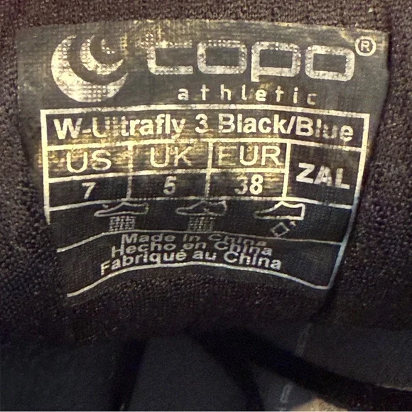 Topo Athletic Ultrafly 3 Women's Shoes Size 7 Road Trail Running Black Blue - Picture 12 of 12